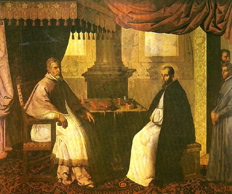 Francisco de Zurbaran st. bruno in conversation with pope urban oil painting image